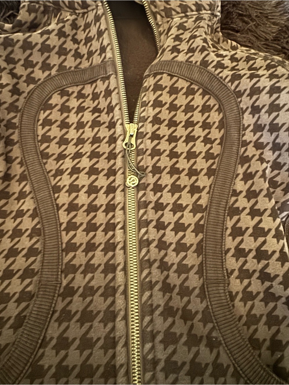 lululemon athletica Gray Houndstooth Zip Hoodie Jacket - Picture 4 of 4
